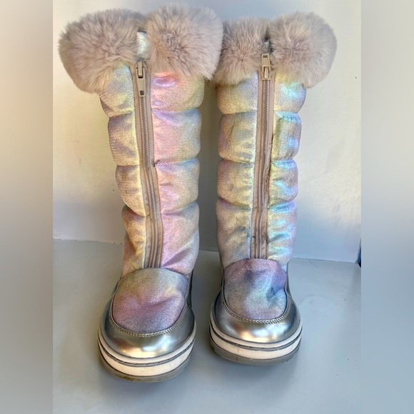 Justice Shoes Justice Girls Rainbow Iridescent Faux Fur Snow Boots Poshmark